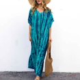 thumbnail image 6 of OVINYER Dress Women Plus Size Kaftans Casual V-Neck Long Soft Beach Maxi For Summer Female Beach Sundress, 6 of 8
