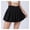 Black, variant on Women Girls Stretchy Compression Quick Dry Sports Wear V Cut Pleated Tennis Skorts