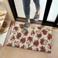 thumbnail image 2 of Multicolor Christmas Floral Pattern Door Rugs,Washable Non Slip Door Mats Indoor,Decorative Door Mats,Entry Mat Indoor for Entrance,Bedroom,Kitchen,Bathroom,16"x24", 2 of 6