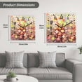 thumbnail image 5 of Orange Spring Floral Wooden Wall Clock Silent Non Ticking, Modern Oil Painted Daisy Botanical Square Wall Clocks Battery Operated, Decor Clock for Home Office, Living Room, Kitchen, 12 Inch, 5 of 9