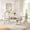 5-Piece Set, variant on Luxury 5-Piece Dining Table Set, 69" Faux Marble Table with High-Back Carved Armless Artificial Leather Chairs, Modern Kitchen & Dining Room Set
