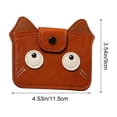 thumbnail image 3 of ZZkhGO Faux Leather Mini Coin Purse, Slim Soft Card Wallet with Magnetic Proof ID Pouch, Compact Cash Holder for Small Change Cards Daily Use, Brown, 3 of 6