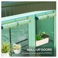 thumbnail image 6 of Lean-to Greenhouse 3 Tier Shelves, Portable PE Greenhouse w/ 2 Doors, 56.7"x18.9"x59.8", Green, 6 of 9