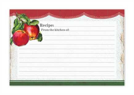 Vintage Apples Brownlow Gifts 4 x 6 Lined Recipe Cards 36-Count 