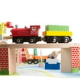 thumbnail image 6 of 75-Piece Wooden Train Set Including Wood Tracks, Trains, Cars, Boats, and Accessories by Hey! Play!, 6 of 8