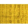 thumbnail image 1 of Ahgly Company Indoor Rectangle Abstract Yellow Contemporary Area Rugs, 7' x 9', 1 of 4