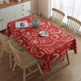 thumbnail image 2 of Merry Christmas Tablecloth Wrinkle Resistant Washable Tablecolths Table Covers Snowman Snowflake Silver Tablecloth for Dining Kitchen Restaurant Birthday Rectangle,60x84inches, 2 of 5