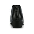 thumbnail image 3 of Journee Womens Livvy Back Heel Zip Stacked Heel Booties, Widths Available, 3 of 9