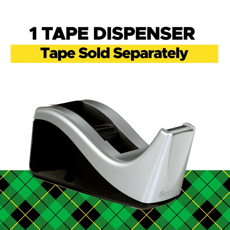 Scotch Desktop Tape Dispenser, Silver and Black photo 2