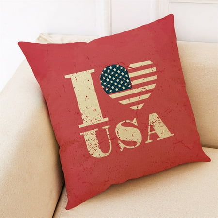 Home Independence Day Pillowcase Sofa Throw Pillow Covers