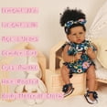 thumbnail image 2 of Takanini Reborn Baby Dolls African American Silicone Limbs Realistic Baby Doll with Soft Body Birthday Gift, 2 of 8