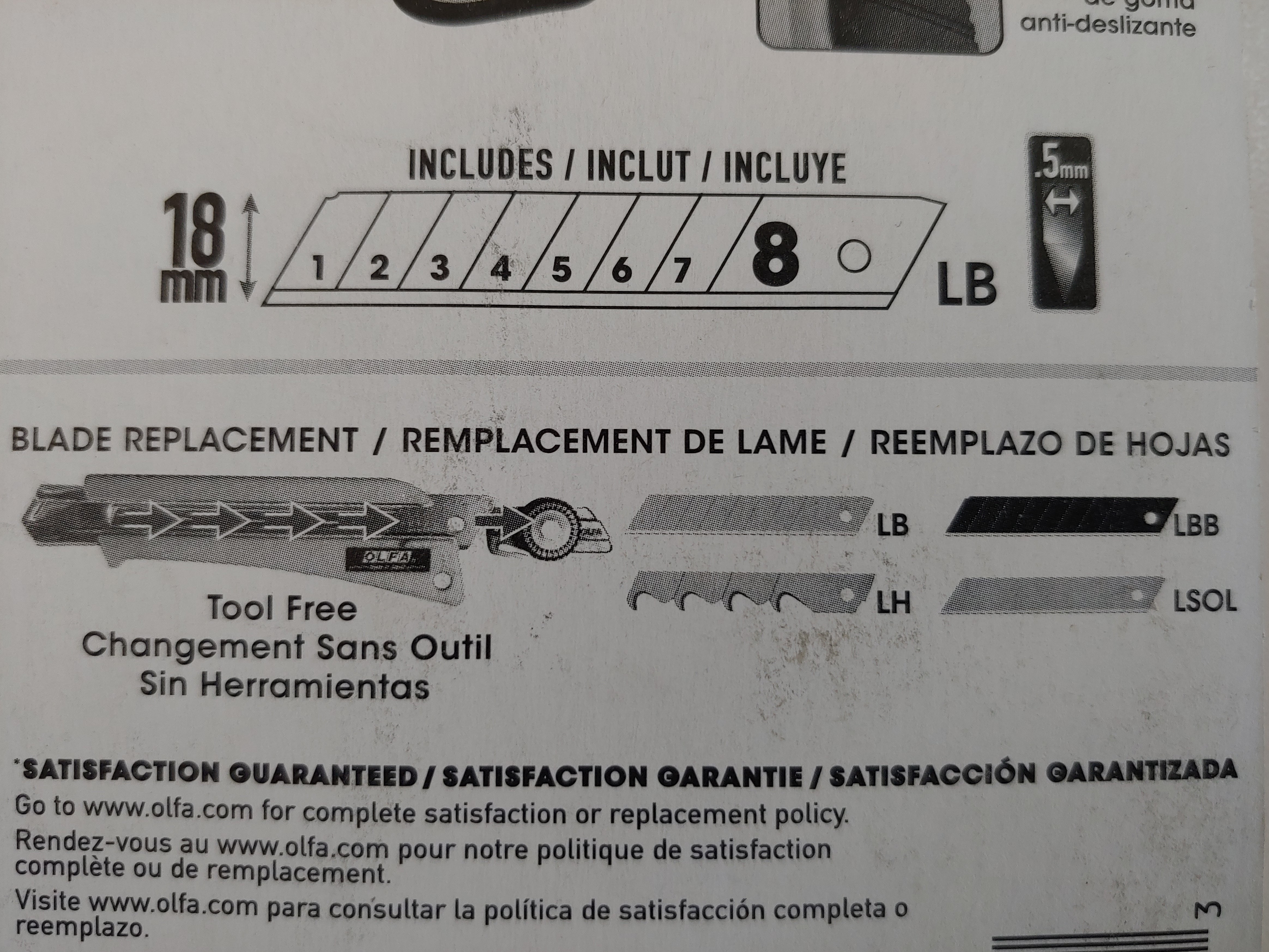 Lot of 2 OLFA 5004 L-2 Snap-Off Blade 18mm Rubber Inset Heavy-Duty Utility Knife