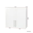 thumbnail image 3 of 31 Inch Wide White Wall Mount Cabinets, Stackable, Kitchen Storage Cabinets with Adjustable Shelves, Floating Storage Cabinets for Laundry, Bathroom, Garage, 3 of 9