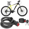 thumbnail image 4 of Wheelup Cable de acero de alta resistencia para bicicleta de montaña, candado antirrobo, protección segura, accesorio para ciclismo con 2 llaves (1,2 M), 4 of 14