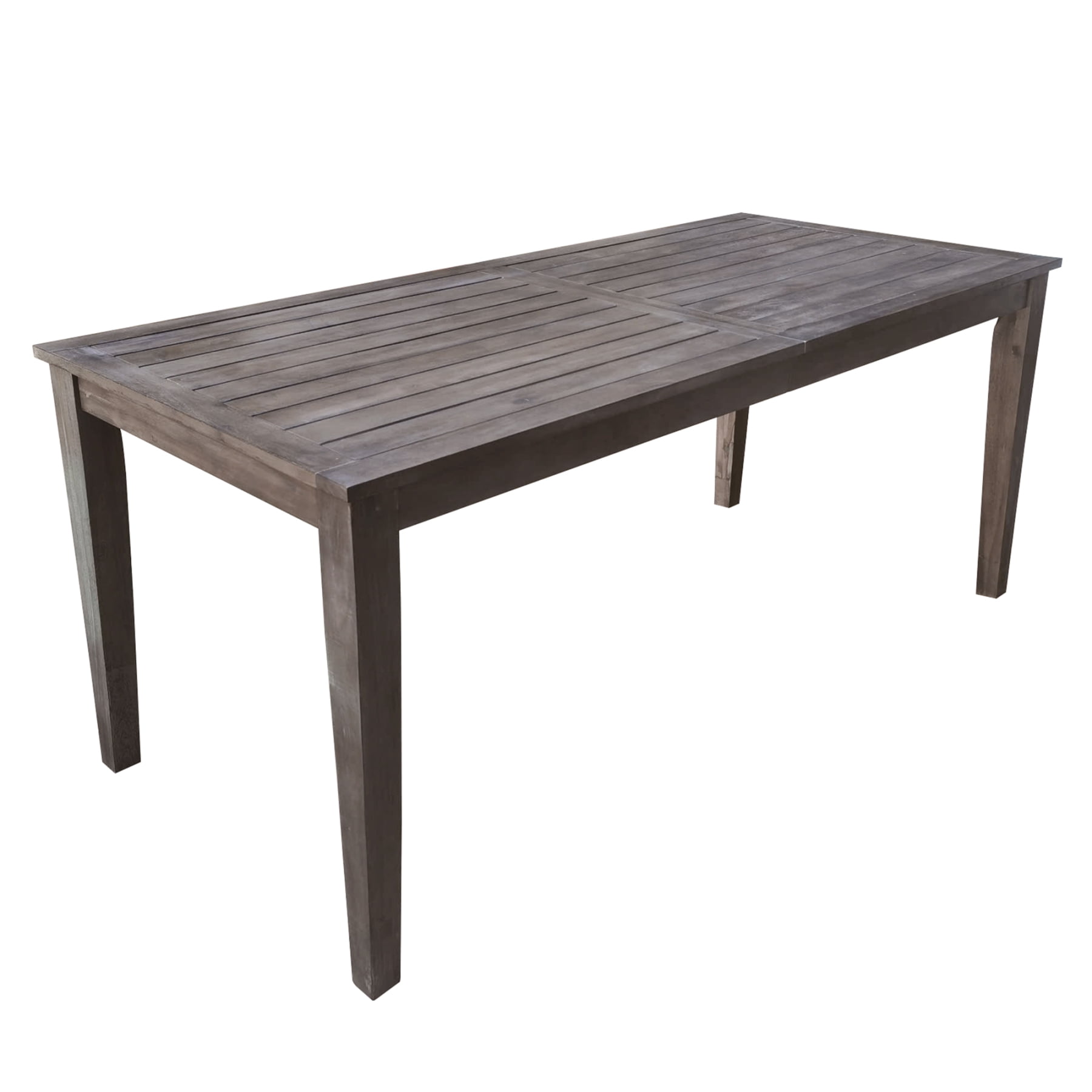 Harper & Bright Designs 7 Piece Acacia Wood Outdoor Dining Set for 6, Wood Table and Chairs with Soft Cushion for Patio Balcony and Backyard, Grey