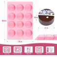 thumbnail image 4 of 4Pcs Chocolate Molds, Candy Molds Wax Melt Molds Mini Cylinder Silicone Mold Mini Oreo Molds- Blue, Pink, 4 of 6