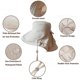 thumbnail image 3 of Sombrero de sol para mujer con ala ancha y agujero para cola de caballo, sombrero de safari para senderismo con solapa para el cuello, 3 of 5
