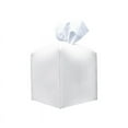 thumbnail image 1 of 5" X 5" - Caja de pañuelos de cuero blanco Cubierta de cuero plegable cuadrada, 1 of 5