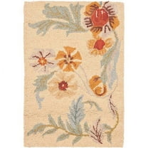 SAFAVIEH Blossom Emely Floral Flowers Wool Area Rug, Beige/Multi, 4' x 6'