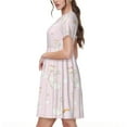 thumbnail image 7 of Spring Summer Dresses for Women 2025 - Rainboe And Rabbit Wedding Guest Dresses, Beach Vacation Clothes, Hawaiian Sundresses Casual Short Sleeve Dress for Women with Pockets, 7 of 7