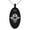 Black, variant on Stainless Steel Pirate Captain Skull Engraved Small Oval Charm Pendant Necklace