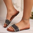 thumbnail image 7 of cpengpj Women's Fashion Casual Versatile Sequined Spring and Summer New Open-Toe Flat Beach Sandals Bling Bohemian Beach Sandal, 7 of 7