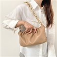 thumbnail image 6 of Women's Chain Pouch Bag Cloud-Shaped Dumpling Clutch Purse Ruched Chain Link Shoulder Handbag, 6 of 7