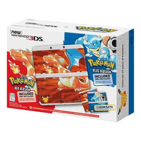 Nintendo Pokemon 20th Anniversary Edition New 3DS with Red/Blue Video (Best Gba Games Pokemon Fire Red)