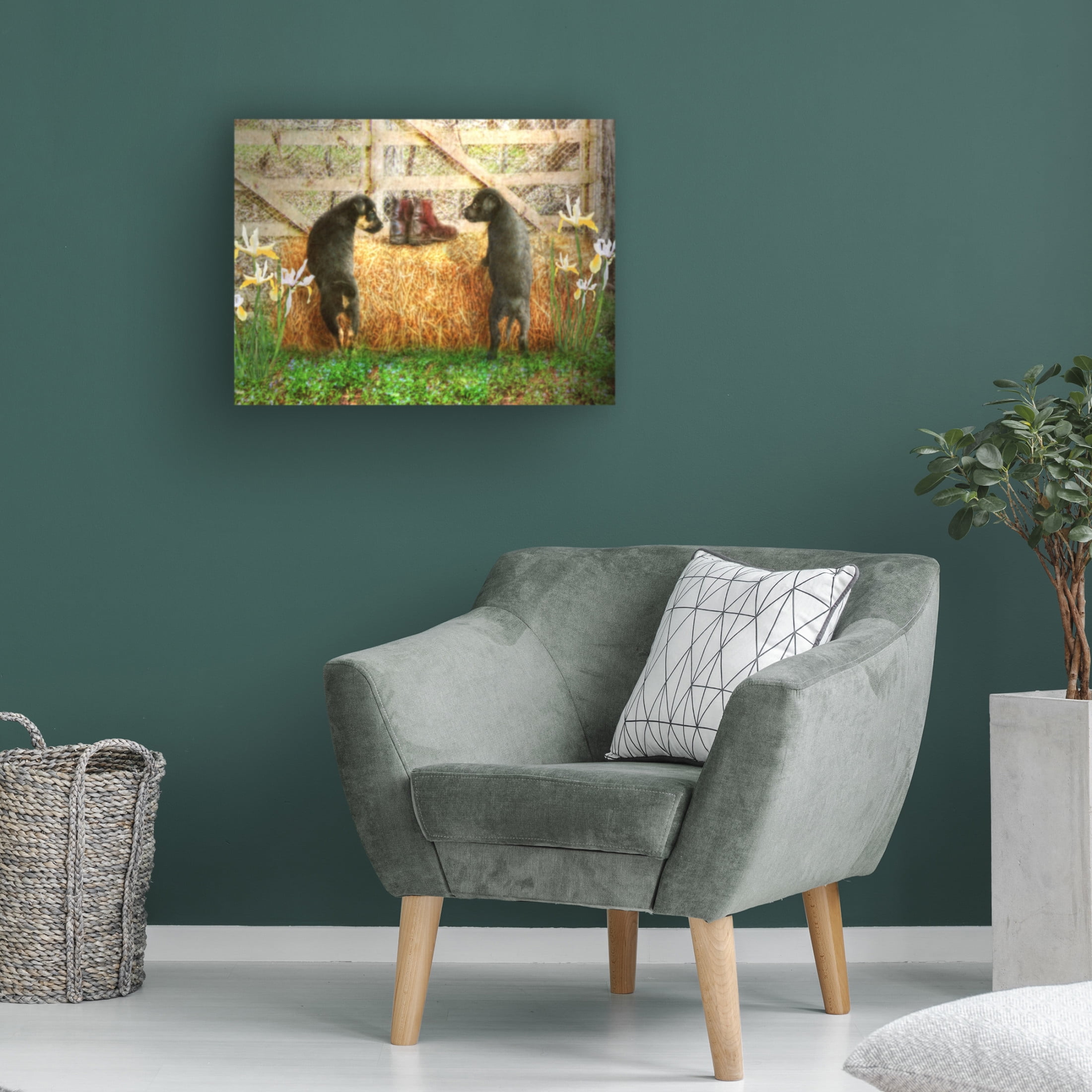 Canvas Wall Art - Trudi Simmonds 'Lead Me Not Into Temptation' Wall Art for Living Room, Bedroom, or Office Décor by Trademark Fine Art - 19 x 14 Inches