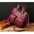 thumbnail image 4 of CoCopeaunts Multi Pocket Tote Bag for Women PU Leather Satchel Bags Shoulder Handbags Large Handle Satchel Laptop Bag, 4 of 6