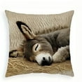 thumbnail image 2 of Funda de almohada de poliéster con estampado plano en 2D y adorable burro dormilón, sin bordar, ideal para dormitorio, viajes, cumpleaños y decoración del hogar., 2 of 9