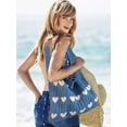 thumbnail image 3 of PULLIMORE Crochet Shoulder Bags for Women Summer Beach Tote Bag Boho Knitted Handbags (Blue), 3 of 10