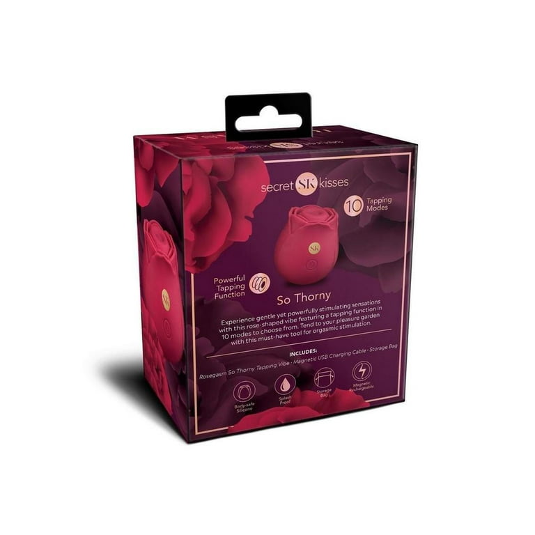 Secret Kisses Rosegasm So Thorny Rechargeable Silicone Suction Vibrator,  Red - Walmart.com