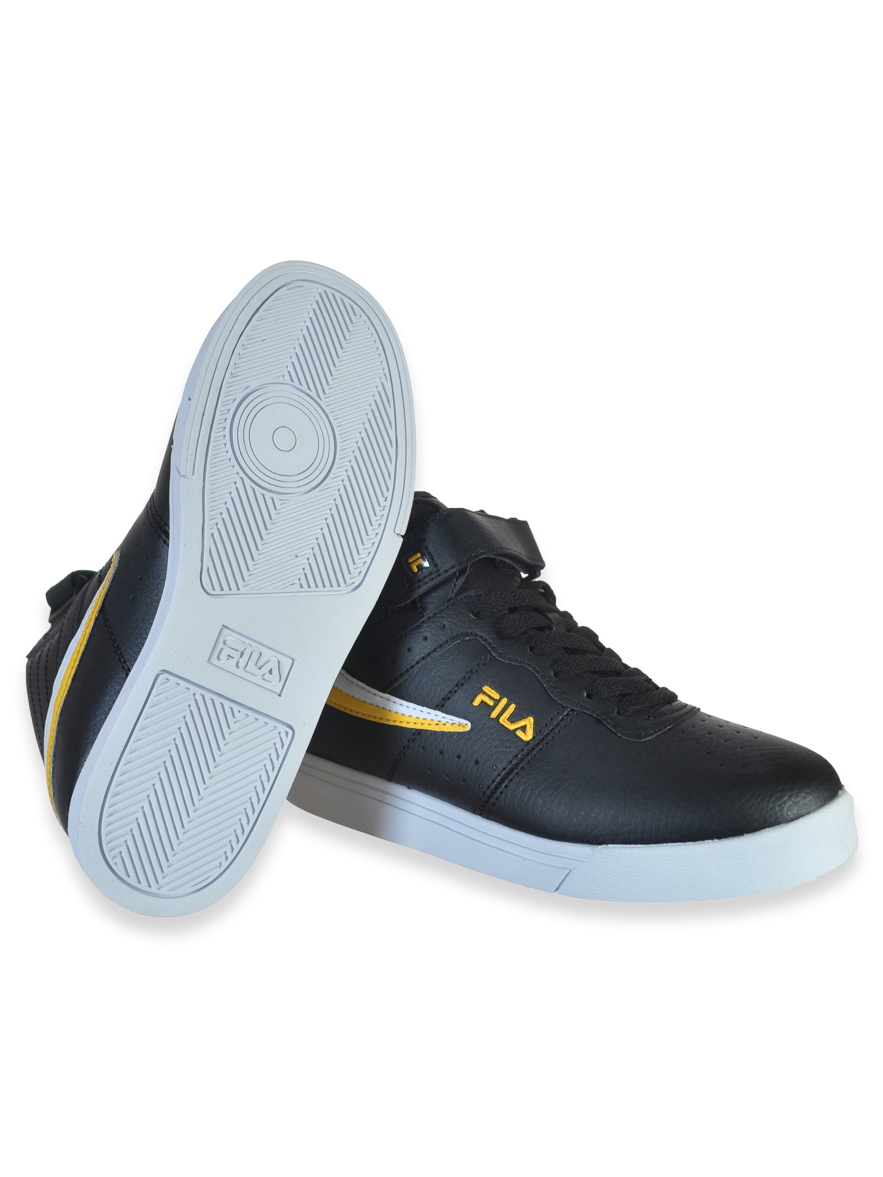 Fila Boys Vulc 13 Hi Top Sneakers black yellow 3 youth Walmart