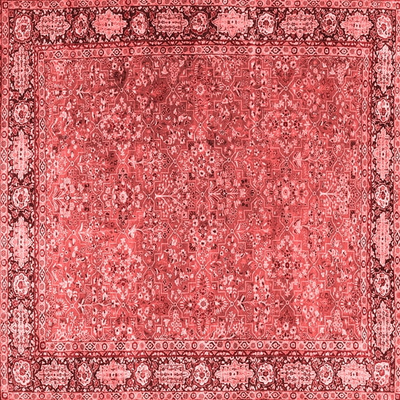 Ahgly Company Indoor Square Animal Red Traditional Area Rugs, 6' Square