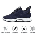 thumbnail image 3 of Men's Height Increasing Sneakers Invisible Inner Height Increasing Shoes 1.19 inch Running Shoes Lightweight Breathable Mesh Hidden Heel Sneakers Lace Up Casual Shoes, 3 of 6