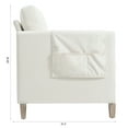 thumbnail image 6 of 79.5" Modern Fabric Sofa with Solid Wood Legs and Upholstered Seat Cushion, Comfortable 3-Seater Couch with Side Storage Pocket for Livingroom Bedroom Office, Easy to Assemble, Beige, 6 of 7