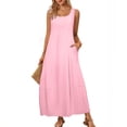 thumbnail image 1 of Liquidation d'Économies d'Été! Robe Courte Décontractée Sans Manches pour Femme, Été Printemps, Col Rond, Débardeur Ample, Robe Courte de Plage, Tendance pour Vacances, Plage Ou Événements Décontractés Liquidation Ventes Aujourd'hui Aubaines Prime, 1 of 9