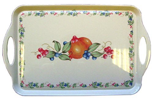 Timber Shadows Corelle Coordinates by Reston Lloyd Melamine Rectangular Serving Tray with Handles 