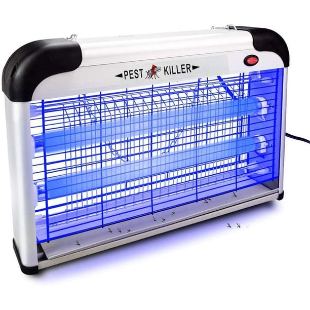 Asesino de insectos, Bug Zapper Trampa para moscas Mosquito Insecto eléctrico Luz UV Asesino de moscas Comercial Industrial Cocina doméstica (solo uso en interiores) 20W Enchufe europeo