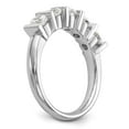thumbnail image 6 of 14k White Gold Bar Set Round Diamond Wedding Band 5 Stone Anniversary Ring 1/4 Ct., 6 of 7