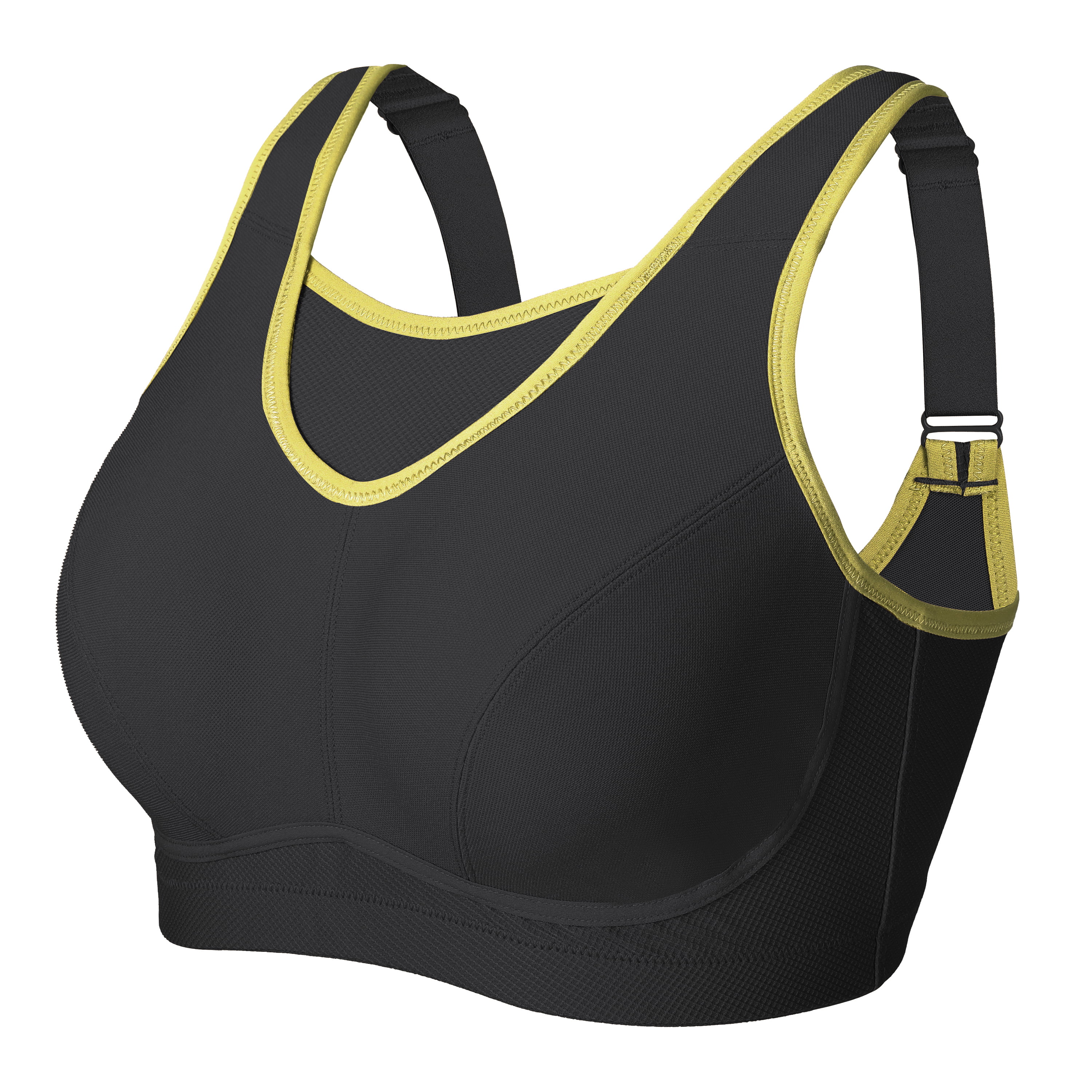 SYROKAN Women's High Impact Underwire Adjustable Straps High Support Plus Size Full Figure Padded Sports Bra