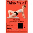 thumbnail image 3 of Thinx for All Women's Super Absorbency Cotton Brief Period Underwear, Large , Black, 3 of 9