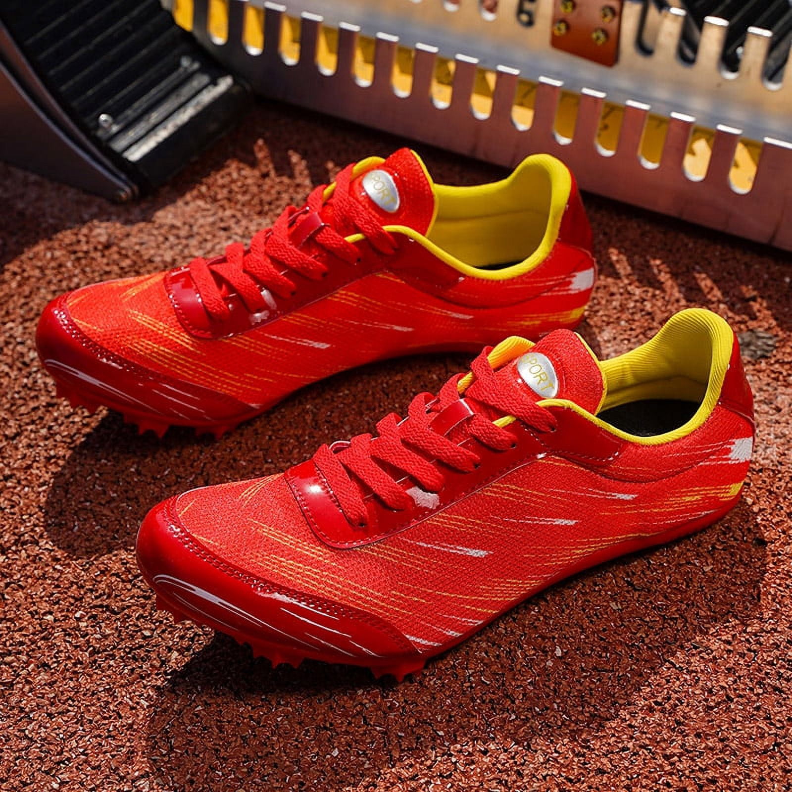 Track Spike Shoe for Men Professional Field and Track Shoes Breathable Running High Jump Racing Shoes
