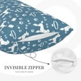 thumbnail image 3 of Uemuo Poodle Dog Print Throw Pillow Case – Cozy & Soft Cushion Cover, Hypoallergenic Pillow Case for Sleeping, Perfect for Women with Envelope Closure-16"x24", 3 of 6