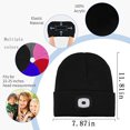 thumbnail image 6 of Winter Unisex Beanie Hat with Light, Rechargeable Hands Free LED Headlamp Knitted Light Beanie Cap,Men Gifts for Dad Husband (Orange), 6 of 8