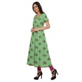 thumbnail image 2 of Moomaya Short Sleeve Kurta Printed Women Front Slit Kurti Summer Clothing, 2 of 6