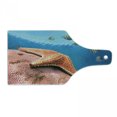 thumbnail image 1 of Starfish Cutting Board, Starfish Hard Coral with Group of Damselfish Water Surface Caribbean Sea Colorful, Tempered Glass Cutting and Serving Board, Wine Bottle Shape, Multicolor, by Ambesonne, 1 of 1
