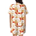 thumbnail image 3 of Bixox Women's Cartoon Chicken Printed Pajama Set 2 Piece Lounge Set Top and Shorts Soft Pajamas, Shorts with Pockets, 3 of 7