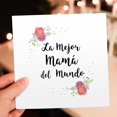 thumbnail image 7 of 3drose, Floral La Mejor Mama Del Mundo Spanish Best Mom in the World Greatest, 6 Greeting Cards with Envelopes, 7 of 7